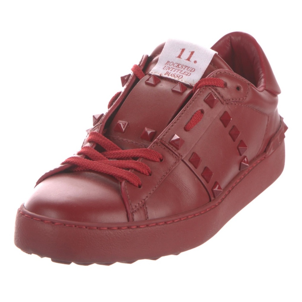Valentino Garavani Red Rockstud Gym Shoes Sneakers